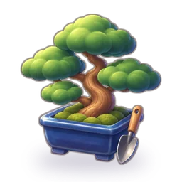 Icon from the game: a bonsai, the button for design mode