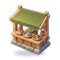 Icon from the game: Kawa’s market stall with fish