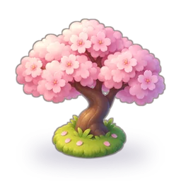 Icon from the game: a blossoming cherry tree